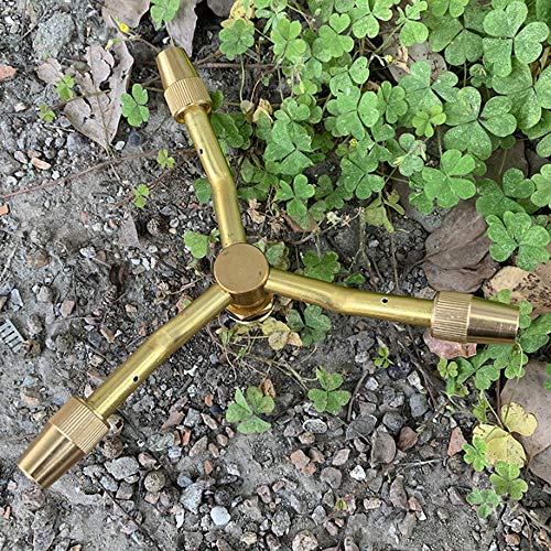 JJZXZQ Garden Sprinklers, 360° Rotating Lawn Sprinkler with 3 Arms...