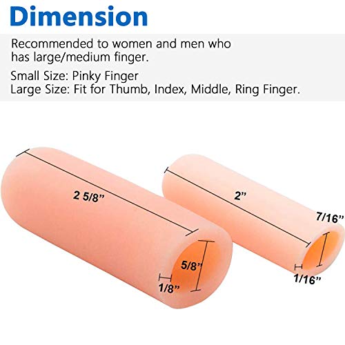 JKcare Large Finger Cots, 10 Pack Silicone Finger Sleeves Support ...