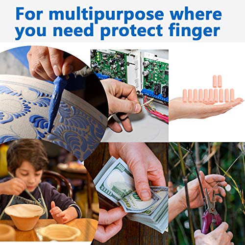JKcare Large Finger Cots, 10 Pack Silicone Finger Sleeves Support ...