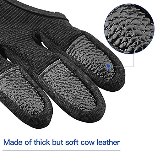 JKER TECH Archery Gloves Shooting Hunting Leather Three Finger Pro...