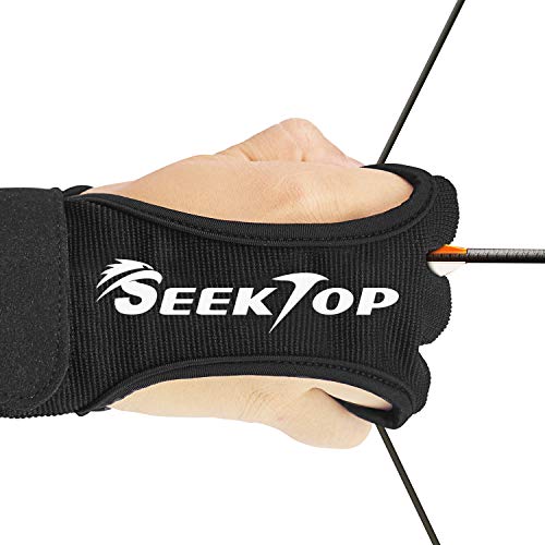 JKER TECH Archery Gloves Shooting Hunting Leather Three Finger Pro...