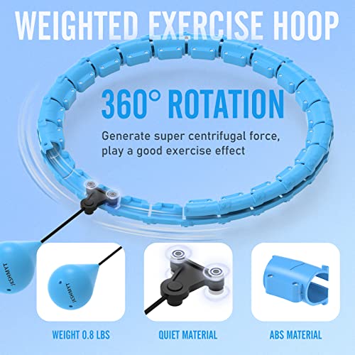 JKSHMYT Weighted Hula Hoops for Adults Weight Loss, Infinity Fit H...