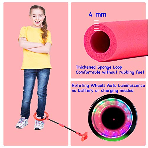 Jmarfiyo Skip It Ball, Foldable Ankle Skip Ball for Kids, Colorful...