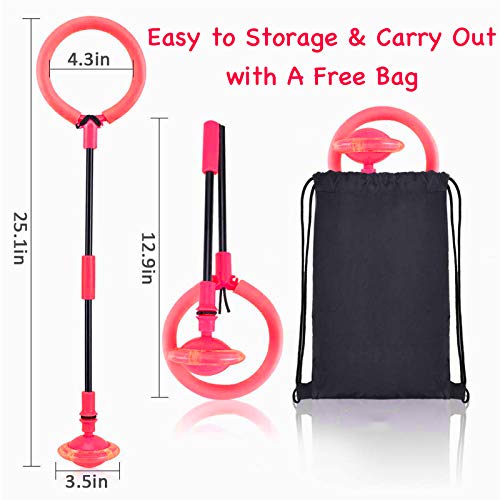 Jmarfiyo Skip It Ball, Foldable Ankle Skip Ball for Kids, Colorful...