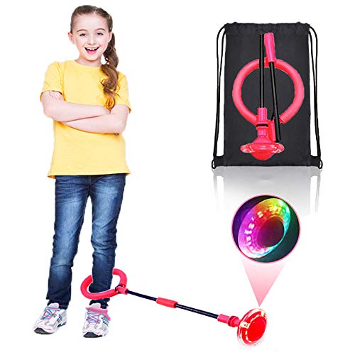 Jmarfiyo Skip It Ball, Foldable Ankle Skip Ball for Kids, Colorful...