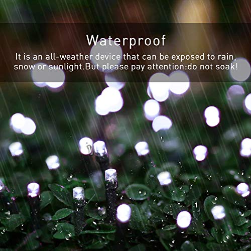 JMEXSUSS 2 Pack Solar String Light 200LED 75.5ft 8 Modes Solar Chr...