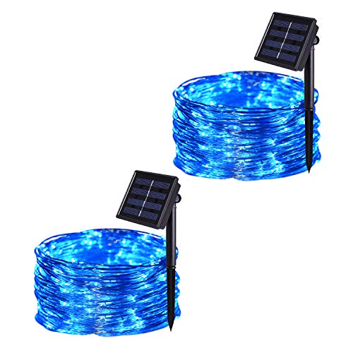 JMEXSUSS Solar String Lights Outdoor Waterproof, 2 Pack 100 LED 32...