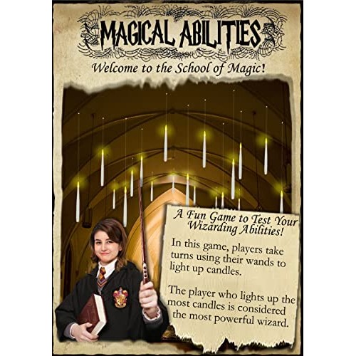 Floating Candles with Wand, 20 PCs Magic Hanging Candles, Flickeri...