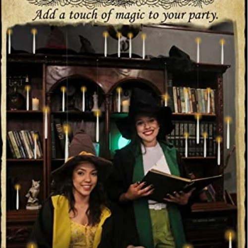 Floating Candles with Wand, 20 PCs Magic Hanging Candles, Flickeri...