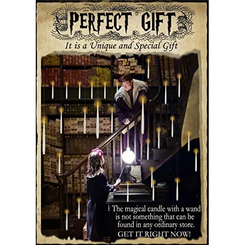Floating Candles with Wand, 20 PCs Magic Hanging Candles, Flickeri...