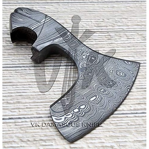 JNR Traders Handmade Damascus Steel Axe/Hatchet Head Forged Damasc...
