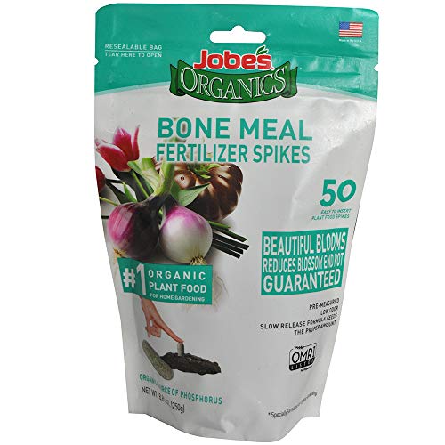 Jobes 06328 Bone Meal Fertilizer Spikes, 50, Natural