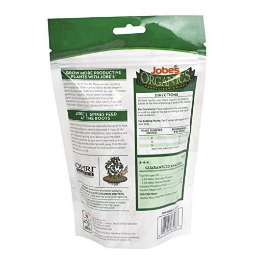 Jobes Organics All Purpose Fertilizer Spikes, 50 Spikes