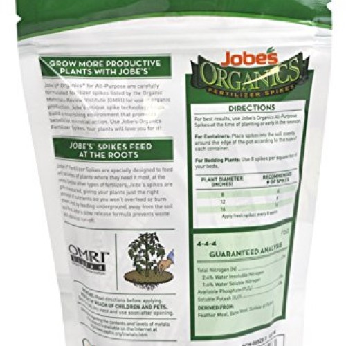 Jobes Organics All Purpose Fertilizer Spikes, 50 Spikes