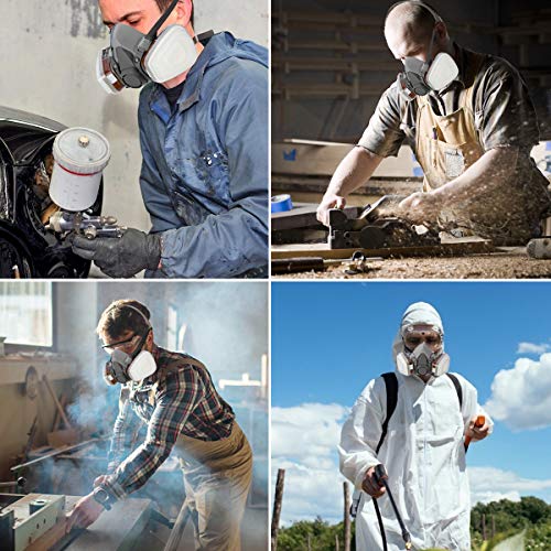 HAOX Large Half Facepiece Reusable Respirator 6200, Professional O...