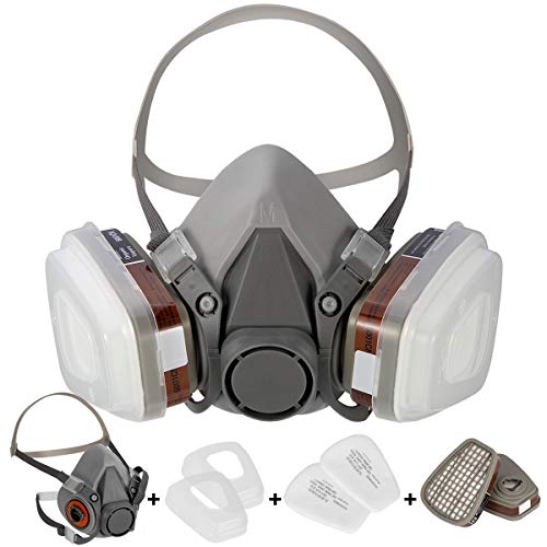 HAOX Large Half Facepiece Reusable Respirator 6200, Professional O...