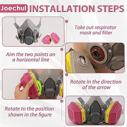 Respirator Filters - 60923 Filter Cartridges for Respirator Mask, ...