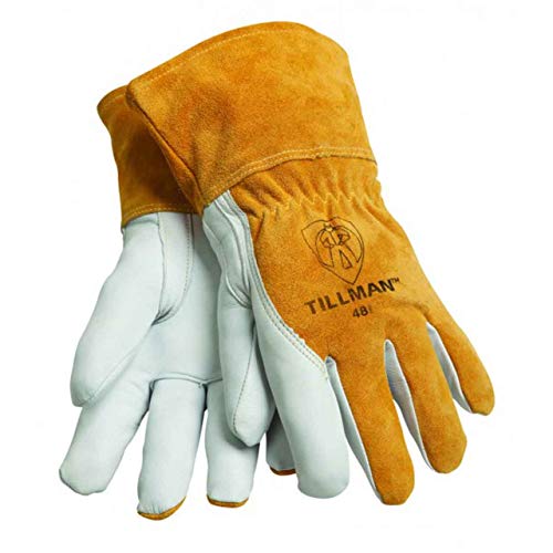 John Tillman and Co Large Brown Top Grain Goatskin Fleece Lined St...