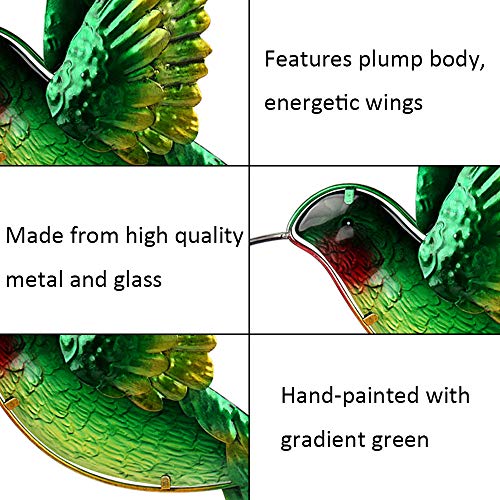 Johns Studio Metal Hummingbird Wall Decor Bathroom Glass Art Iron...