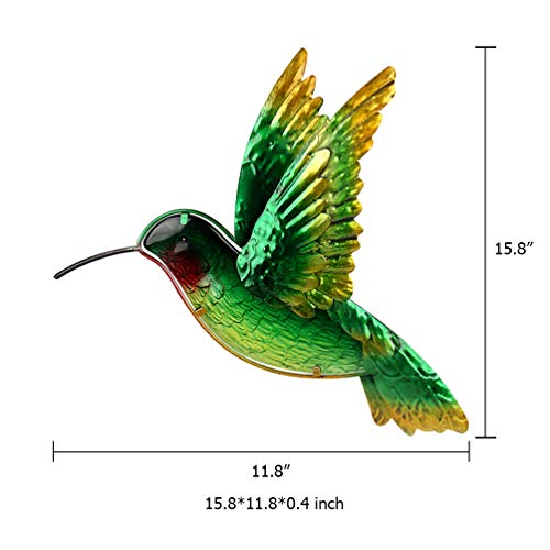 Johns Studio Metal Hummingbird Wall Decor Bathroom Glass Art Iron...