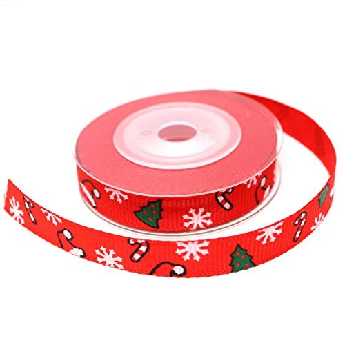 Joiedomi 18Pcs Christmas Ribbons; 90 Yard Grosgrain Satin Fabric R...