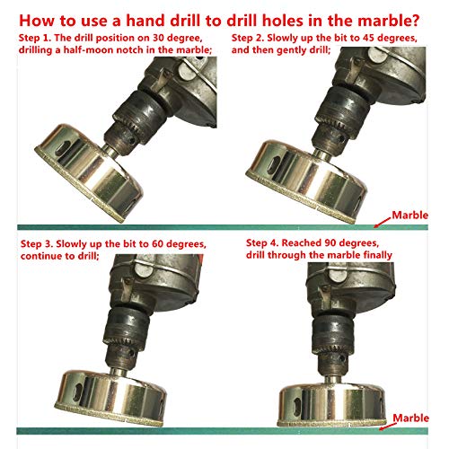 100mm 4 Diamond Hole Saws Drill Bit Masonry Drilling Tools for St...
