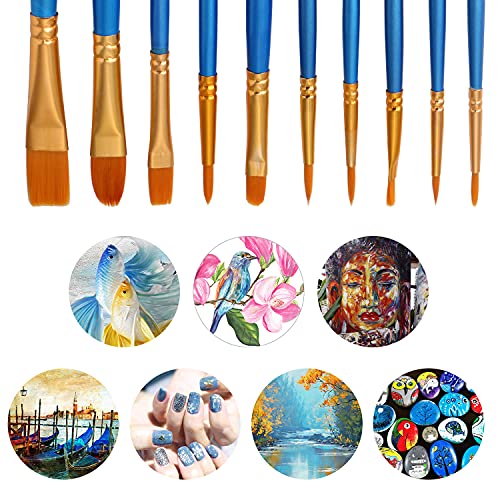JOINREY Paint Brushes Set,20 Pcs Round Pointed Tip Paintbrushes Ny...