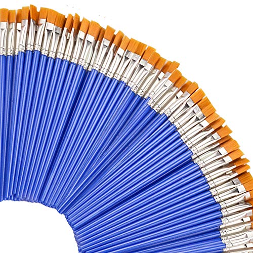 JOJODO 50 Pcs Flat Paint Brushes for Kids/Students/Starter/Teens/C...