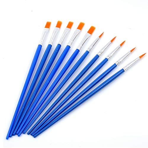 JOJODO Flat Paint Brushes Set，50 Pcs Art Paintbrushes for Kids/Ar...