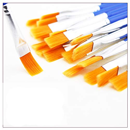 JOJODO Flat Paint Brushes Set，50 Pcs Art Paintbrushes for Kids/Ar...