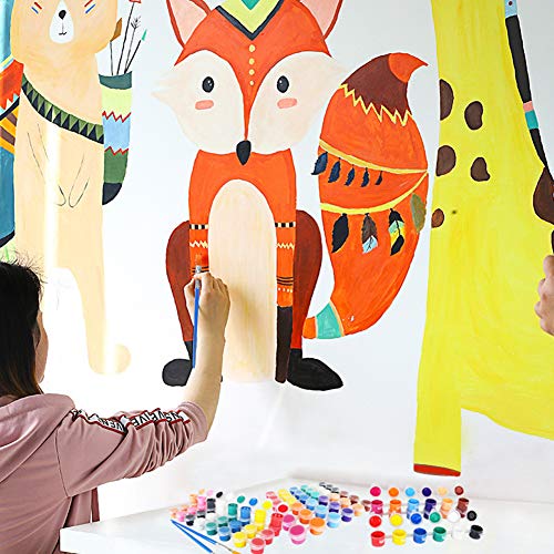 JOJODO Flat Paint Brushes Set，50 Pcs Art Paintbrushes for Kids/Ar...