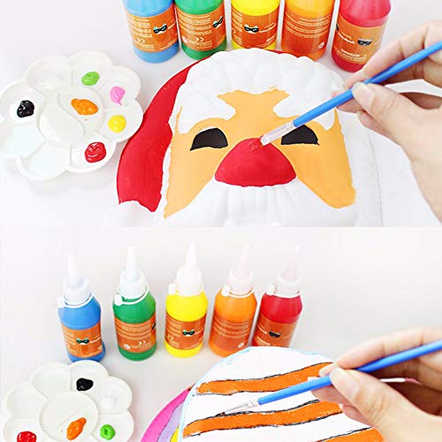 JOJODO Flat Paint Brushes Set，50 Pcs Art Paintbrushes for Kids/Ar...