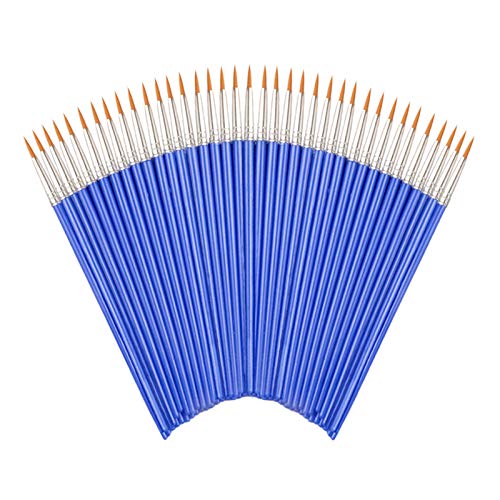 Round Paint Brushes，50 Pcs Art Paintbrushes for Kids/ Artists/Pai...