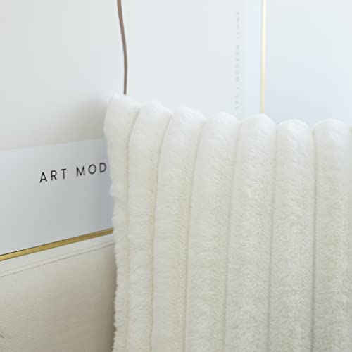JOJUSIS Pack of 2 Faux Fur Plush Decorative Throw Pillow Covers Co...