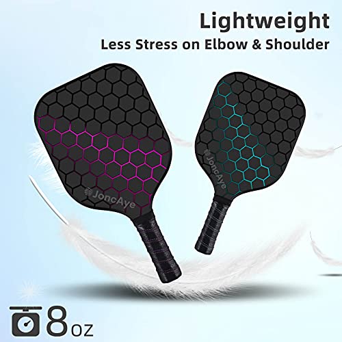 Pickleball Paddles Set of 4 incl 4 Fiberglass Pickleball Rackets, ...