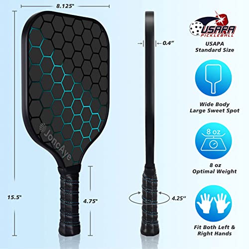 Pickleball Paddles Set of 4 incl 4 Fiberglass Pickleball Rackets, ...
