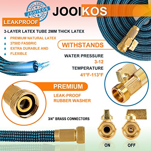 JOOIKOS Expandable Garden Hose 50ft - Flexible Water Hose with 10 ...