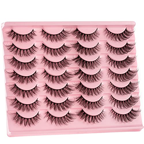 False Eyelashes Pestañas Postizas Wispy Mink Lashes Fluffy 17mm Ca...