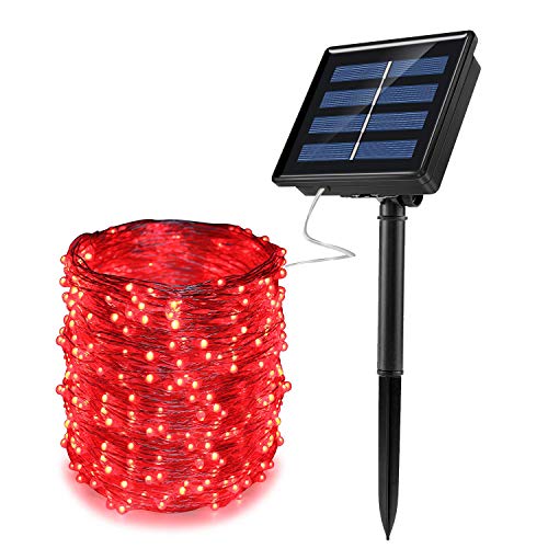 JosMega Upgraded Larger Solar Powered String Lights 1 Pack 72 ft 2...