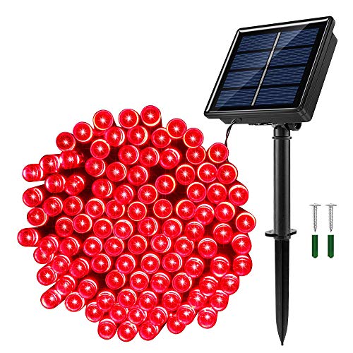 JosMega Upgraded Larger Solar Powered String Lights LED 8 Modes Ou...