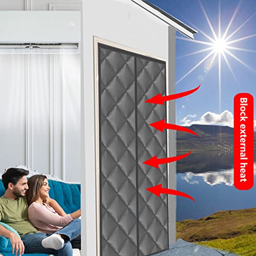 JOUALY Magnetic Thermal Insulated Door Curtain, Durable and Thicke...