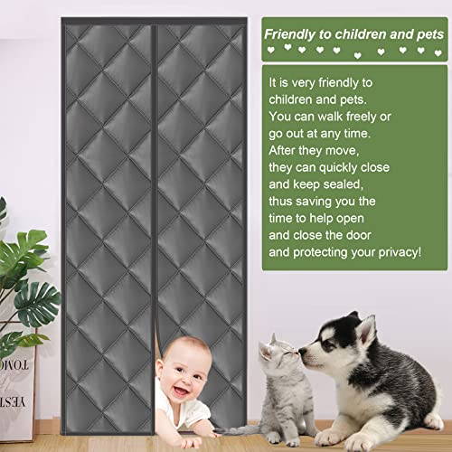 JOUALY Magnetic Thermal Insulated Door Curtain, Durable and Thicke...