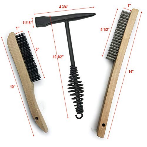 Welding Chipping Hammer + Stainless Steel/Carbon Steel Wire Scratc...