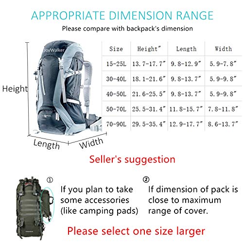 Joy Walker Backpack Rain Cover Waterproof Breathable Suitable for ...