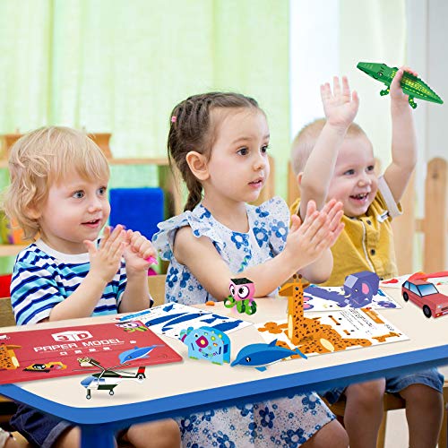 Construction Paper Kid Origami Kit, Paper Model for Crafts, 3D Puz...