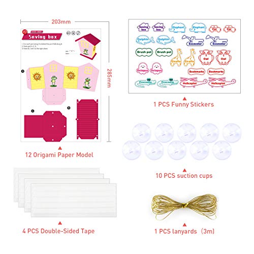 Construction Paper Kid Origami Kit, Paper Model for Crafts, 3D Puz...