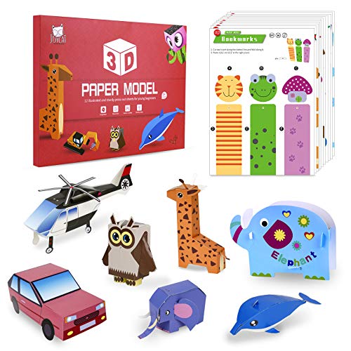 Construction Paper Kid Origami Kit, Paper Model for Crafts, 3D Puz...