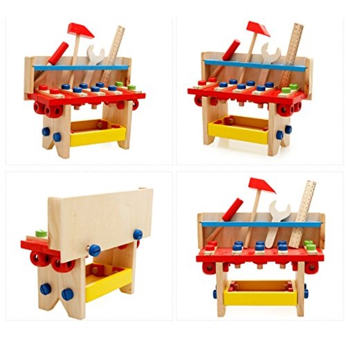 Joyeee Wooden Learning Workbench - Children Engineering Learn Work...