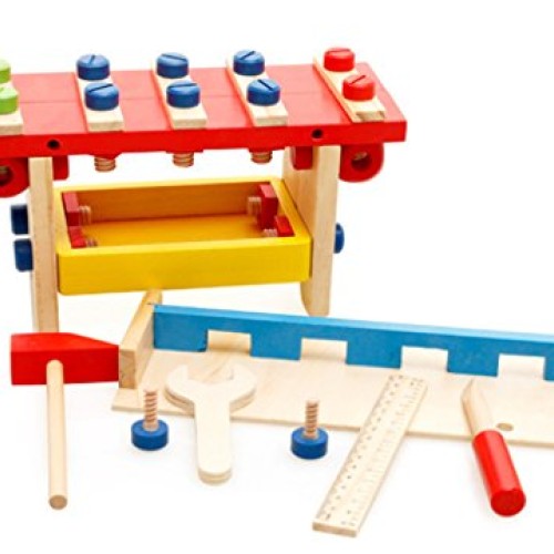 Joyeee Wooden Learning Workbench - Children Engineering Learn Work...