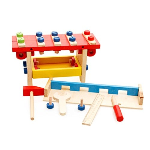 Joyeee Wooden Learning Workbench - Children Engineering Learn Work...